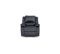 LOUNGITUDE - Canapé/Fauteuil de Relaxation Manuel - Simili - Noir - Fauteuil