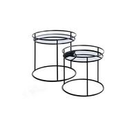 Loungitude Lot de tables basses métal - Noir