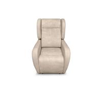 LOUNGITUDE RELAXXO - Fauteuil de Relaxation électrique et releveur Lise en Tissu Imitation Cuir - Beige