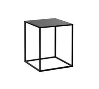 LOUNGITUDE Table d'appoint FILAR carré en métal - 45x45 cm - Noir