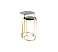 Loungitude table d'appoint métal - Noir et or