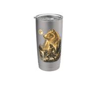 Loup-garou Pleine Lune Fantasy Wolf Gobelet isotherme en acier inoxydable double paroi