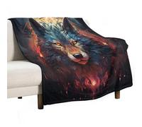 Loup Plaid Animal Loup Couvertures Et Plaids en Microfibre Moelleuse Couverture De Voyage pour Enfant Adolescents Cadeau De Fin D'études 150x200cm