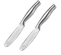 Louttary Couteau à Beurre Trou Couteau à Dessert à Fromage Couteau à Confiture en Acier Inoxydable Couverts à Pain Grillé Coupe-Fromage Outils de Cuisine