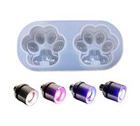 Love for Paw - Moule en silicone pour porte-clés - Fournitures pour travaux manuels, décoration de fête, ampoule multifonction en forme de patte d'amour - Moule en silicone pour décoration de fête en