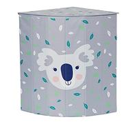LOVE IT STORE IT - Collecteur de Linge Pliable en Tissu Résistant - Renforcement Bois - Gris Motif Koala - 35x35x50cm
