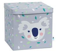 LOVE IT STORE IT - Cube de Rangement Pliable avec Couvercle - Tissu Résistant - Compatible Kallax - 33x33x33cm - Gris Koala - Boite de Rangement, Paniers et Boîtes de Rangement