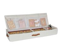 LOVE IT STORE IT - Premium Boite Rangement Papier Cadeau, beige | Sac Rangement Papier Cadeau, Range Papier Cadeau avec 3 Compartiments, Tissu Résistant, 90x30x12cm