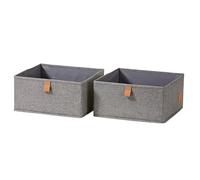 LOVE IT STORE IT Premium - Organisateur Tiroir, Gris Chiné, Lot de 2 | Boite de rangement pour vêtements et penderies, idéal comme séparateur tiroirs ou rangement dressing, 30x30x15cm