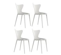 LOVE - Lot de 4 Chaises d'extérieur blanches Blanc