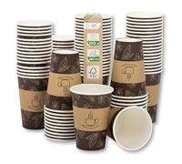 Love Nature Gobelets Jetables de 180 ml - Lot de 100 Gobelet Carton - Gobelet Cafe Jetable - Verre Jetable à Café à Emporter