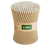 Love Nature Paille Carton 500 Pieces - Pailles Jetables Kraft - Paille en Papier Écologique en Biodégradable é Recyclable