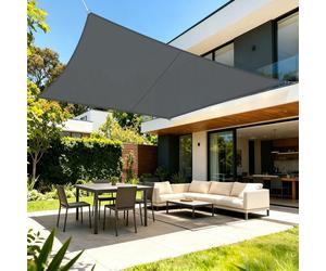 LOVE STORY - Tende de protection solaire, 3x4 mètres, imperméable, rectangulaire, en tissu, pour protection solaire et coupe-vent, en PES, avec une protection UV de 95%, idéale pour balcon, jardin, te