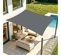 LOVE STORY Voile d'Ombrage Imperméable 2x4m Rectangulaire, Oxford Toile Ombrage Une Protection des Rayons 95% UV pour Extérieur Jardin Terrass Patio, Anthracite