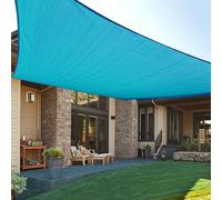 Love Story Voile d'ombrage rectangulaire Turquoise de 3 x 4 m pour extérieur, auvent Anti-UV, Couverture Solaire