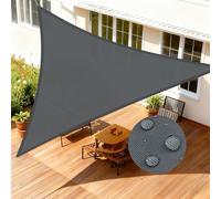LOVE STORY - Voile d'ombrage triangulaire, 3x3x3 mètres, tissu de voile imperméable, protection solaire et coupe-vent, en PES, avec une protection UV de 95%, idéal pour balcon, jardin, terrasse (coule