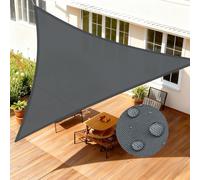 LOVE STORY - Voile d'ombrage triangulaire, 3x3x3 mètres, tissu de voile imperméable, protection solaire et coupe-vent, en PES, avec une protection UV de 95%, idéal pour balcon, jardin, terrasse (coule
