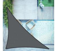 LOVE STORY Voile d'ombrage Triangulaire Imperméable 3x3x4.25m Toile Ombrage PES avec 95% UV Protection pour Patio Extérieur Jardin Terrasse, Anthracite