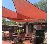 Love Story Voile d'ombrage Triangulaire Terra Rouge, 3,6 x 3,6 x 3,6 m pour extérieur, terrasse, Jardin, Cour