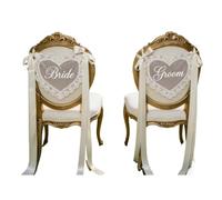 Love Wedding Lace Chair Logo - Lace With 3 Meter Ribbon