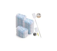 Loveco 51 Pièces Plumeau Poussiere Recharge Kit Compatible avec Swiffer Duster, Swiffer Duster Nettoyage Recharge, pour Cheveux, Poussière, Saleté (50 Recharges + 1 Poignée Télescopique)