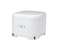 LOVELLO KitchenCraft - Boîte à Gâteaux en INOX, Couvercle Refermable, Effet Relief, Collection, 26 x 26 x 19 cm - Blanc
