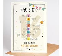 Lovely Cards - Carte d'anniversaire colorée - Carte d'anniversaire de qualité supérieure pour 16e anniversaire garçon fille 16 ans - Belle carte d'anniversaire pour fils, fille, ami, petite amie - A6