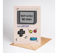 Lovely Cards Carte Gameboy - 32e Anniversaire Homme - Cadeau Homme 32 Ans - Carte d'Anniversaire Joueur - Idée Cadeau 32 Ans (A6) (32 Ans)