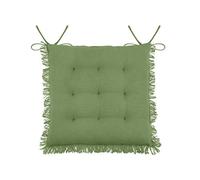 Lovely CASA - Galette de Chaise - Taille 40x40 cm - 100% Coton - Couleur Vert - Modèle Prague - Qualité Exceptionnelle - Confortable et Élégant - Facile d'entretien