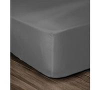 Lovely Home Drap housse 100% coton 140x190x30 cm gris foncé