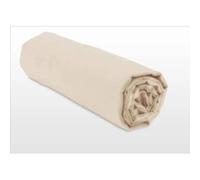 Lovely Home Drap Housse 100% Coton - 180 X 200 + Bonnet 30 Cm - Beige Clair