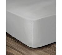 LOVELY HOME Drap Housse 100% coton 90x190x30 cm gris clair