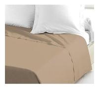 Lovely Home Drap plat 100% coton 180 x 290 cm 1 personne Beige