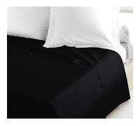 LOVELY HOME Drap Plat 100% coton 240x300 cm noir