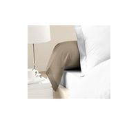 LOVELY HOME Lot de 2 Taies de Traversin 100% coton 85x185 cm beige