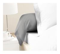 LOVELY HOME Lot de 2 Taies de Traversin 100% coton 85x185 cm gris clair