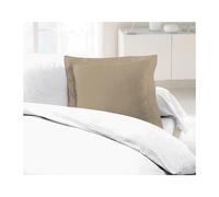 Lovely Home Lot de 2 taies d'oreillers 100% coton 63x63 cm beige