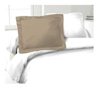LOVELY HOME Lot de 2 Taies d'Oreillers 100% coton 50x70 cm - Beige