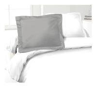LOVELY HOME Lot de 2 Taies d'Oreillers 100% coton 50x70 cm - Gris clair