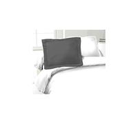 LOVELY HOME Lot de 2 Taies d'Oreillers 100% coton 50x70 cm gris foncé