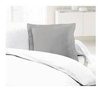 LOVELY HOME Lot de 2 Taies d'Oreillers 100% coton 63x63 cm - Gris clair
