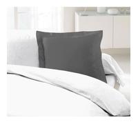 Lovely Home Taies d'oreillers Lot de 2 100% coton 63x63 cm Gris foncé