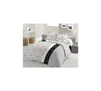 LOVELY HOME Parure de Couette Coton Ethno Noir 220x240cm