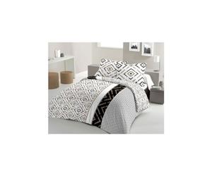 LOVELY HOME Parure de Couette Coton Ethno Noir 220x240cm