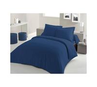 Lovely Home Parure de couette 240 x 260 cm 100% coton bleu