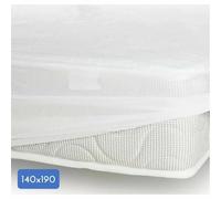 Lovely Home – Protège-matelas 140 x 190 cm, 25 cm – 100% coton 170 g/m² – Blanc