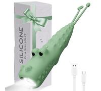 LOVERUIS Lampe torche licorne pour enfants de 4 à 6 ans - Licornes roses mignonnes à intensité variable - Cadeau d'anniversaire pour bébé (Crocodile)
