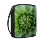 Lovewang Couverture Bible Mandala Vert Pochette Livre en Tissu Toile Polyeste avec Poignée et Fermeture éclair Housse de Protection pour Bible pour Femme Hommes 27.5x22.5x5.5 cm