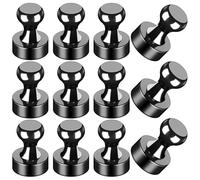 LOVIMAG Lot de 12 aimants de réfrigérateur Noirs Petits et puissants pour Tableau Blanc, Bureau, Salle de arte, Cuisine