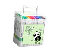 LOVIVER 120 Couleurs Marqueurs de Peinture Acrylique avec Étui de Transport, Imperméables et Lavables pour Adultes, Stylos de Peinture Acrylique, Marqueurs de Dessin